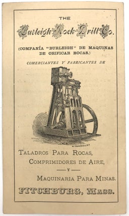 Illustrated Spanish-Language Advertising Bifolium for Burleigh Rock Drill Co.