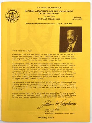 "Til Victory is Won": 1978 NAACP National Convention Booklet