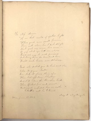 Friendship Album of Anna Quinn with Original Artwork, Calligraphy, and Holographic Will