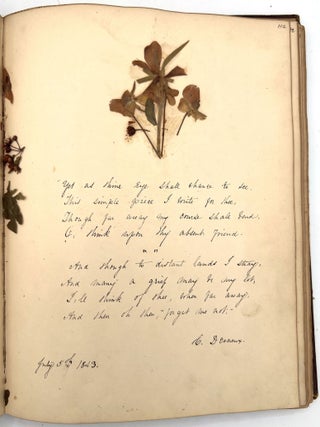 Friendship Album of Anna Quinn with Original Artwork, Calligraphy, and Holographic Will