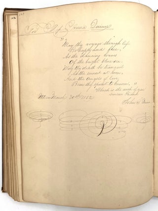 Friendship Album of Anna Quinn with Original Artwork, Calligraphy, and Holographic Will
