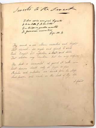 Friendship Album of Anna Quinn with Original Artwork, Calligraphy, and Holographic Will