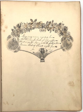 Friendship Album of Anna Quinn with Original Artwork, Calligraphy, and Holographic Will