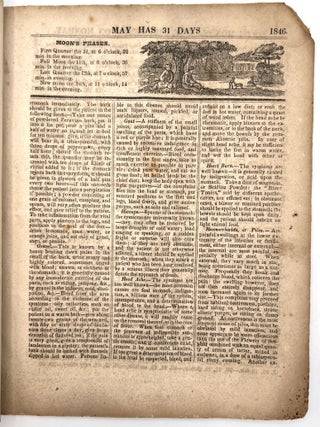Turner's Improved House-Keeper's Almanac, and Family Receipt Book for the Year of Our Lord, 1846, the 70th of American Independence.