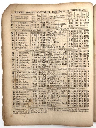 Turner's Improved House-Keeper's Almanac, and Family Receipt Book for the Year of Our Lord, 1846, the 70th of American Independence.