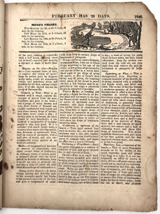 Turner's Improved House-Keeper's Almanac, and Family Receipt Book for the Year of Our Lord, 1846, the 70th of American Independence.