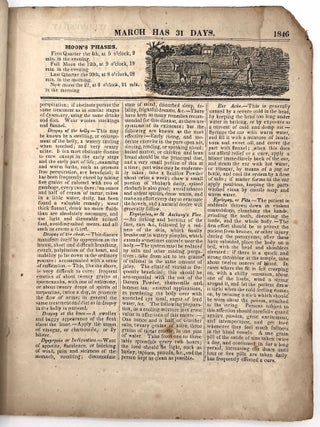 Turner's Improved House-Keeper's Almanac, and Family Receipt Book for the Year of Our Lord, 1846, the 70th of American Independence.