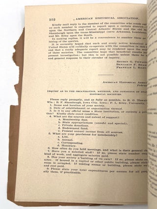 Report of Committee on Methods of Organization and Work on the Part of State and Local Historical Societies