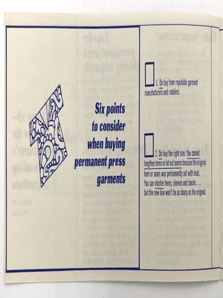 "The Bride's Guide to Home Laundry" and "Liberty from Ironing: Facts About Permanent Press"