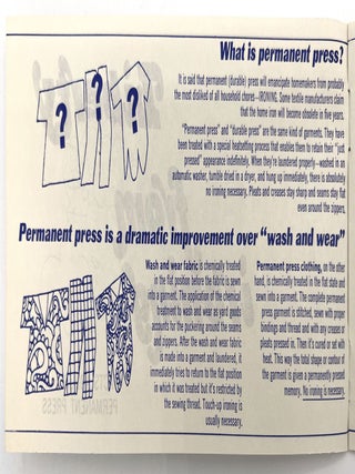 "The Bride's Guide to Home Laundry" and "Liberty from Ironing: Facts About Permanent Press"
