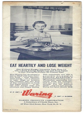 Group of Eight (8) Items Related to Women's Weight Loss and Dieting in the United States, 1939-c.1970