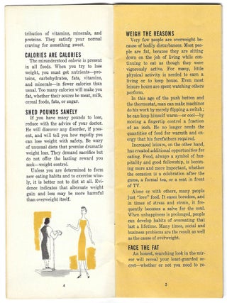 Group of Eight (8) Items Related to Women's Weight Loss and Dieting in the United States, 1939-c.1970