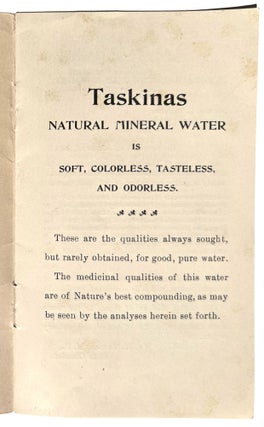 Taskinas Mineral Water Advertising Brochure