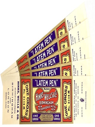 Collection of Edwardian Pen Nib Labels and Advertising Ephemera