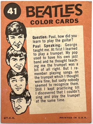 "C'mon Luv!" -- Collection of Beatles Trading Cards in Handmade Album