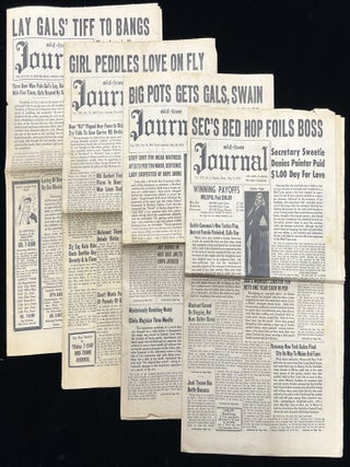 Item #22015469 "GIRL PEDDLES LOVE ON FLY" -- Four (4) Issues of the Scandal Sheet "Mid-Town...