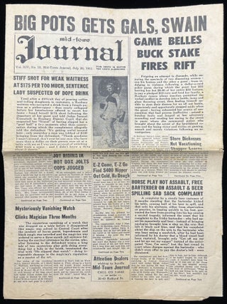 "GIRL PEDDLES LOVE ON FLY" -- Four (4) Issues of the Scandal Sheet "Mid-Town Journal", 1950-1953