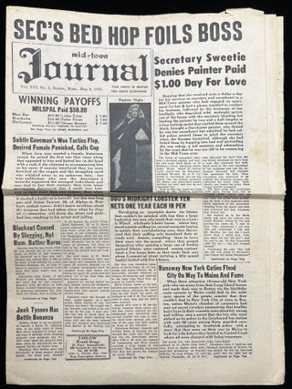 "GIRL PEDDLES LOVE ON FLY" -- Four (4) Issues of the Scandal Sheet "Mid-Town Journal", 1950-1953