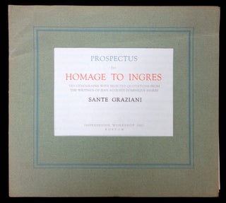 Item #22018410 Prospectus for Homage to Ingres. Sante Graziani