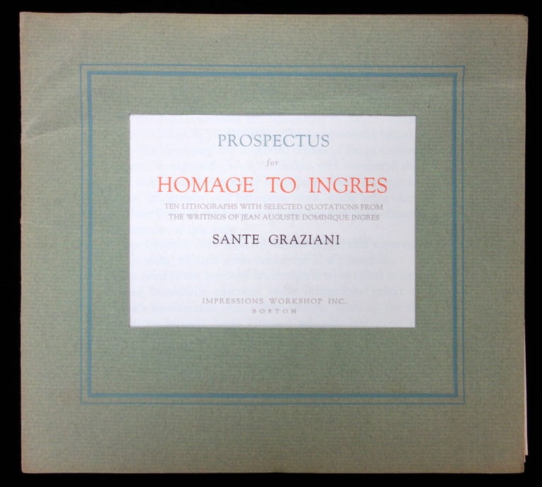 Item #22018410 Prospectus for Homage to Ingres. Sante Graziani.