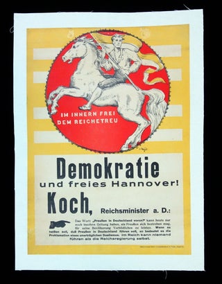 Item #22018425 German-Hanoverian Party Political Poster. V Hugh