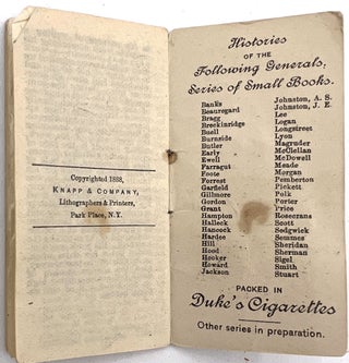 Miniature Biographies Published by Duke Brand Cigarettes - Short Histories of [Civil War] Generals