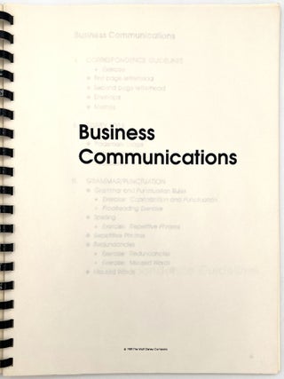 "Business Communications" -- Disneyland Employee Training Handbook (Disney Proper...)