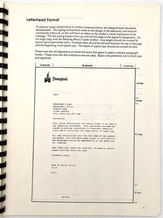 "Business Communications" -- Disneyland Employee Training Handbook (Disney Proper...)