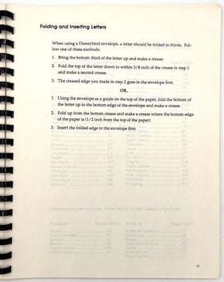"Business Communications" -- Disneyland Employee Training Handbook (Disney Proper...)