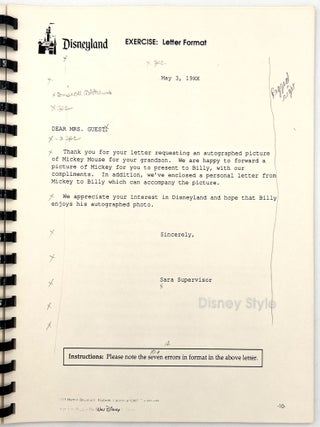 "Business Communications" -- Disneyland Employee Training Handbook (Disney Proper...)