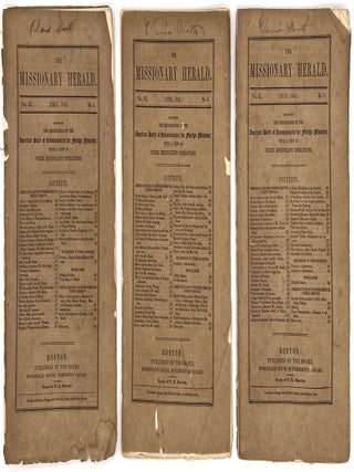 Item #23000199 The Missionary Herald Vol. XL, Nos. 4, 6, and 7