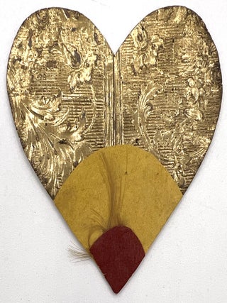 Item #23000212 Heart-shaped Decorated Paper Token of Affection with Blonde Hair