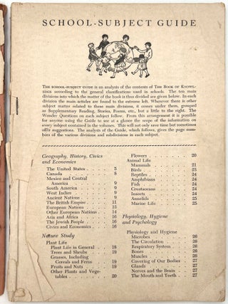 Two (2) Trivia and General Knowledge Books Advertising "The Book of Knowledge" to Children