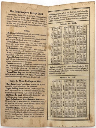 Housekeeper's Receipt Book -- Advertising Family Medicines to Homemakers