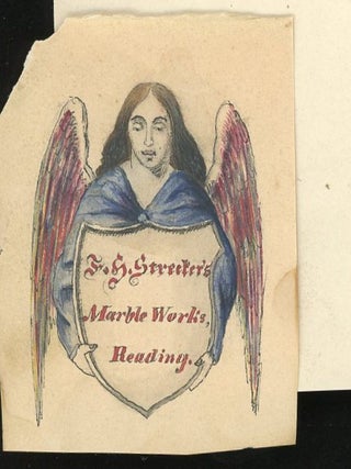 Pencil & Watercolor Sketches Promoting F. S. Streeter Marble Works, Reading PA