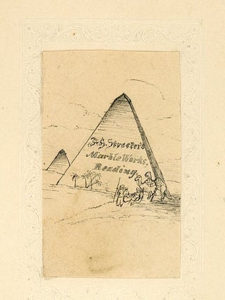 Pencil & Watercolor Sketches Promoting F. S. Streeter Marble Works, Reading PA