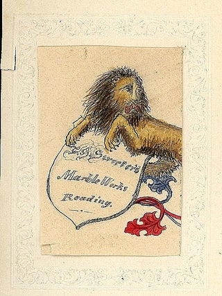 Pencil & Watercolor Sketches Promoting F. S. Streeter Marble Works, Reading PA