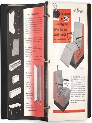1960 Beauty Salon Equipment and Furniture Trade Catalogs with Sixty (60) Samples of Vinyl Upholstery and Laminate