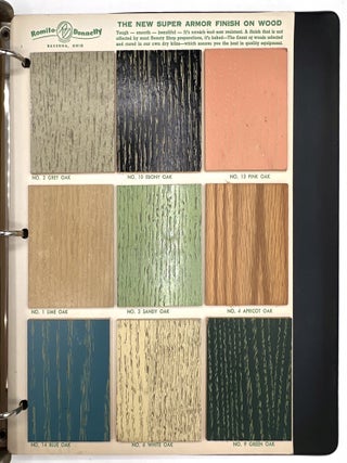 1960 Beauty Salon Equipment and Furniture Trade Catalogs with Sixty (60) Samples of Vinyl Upholstery and Laminate