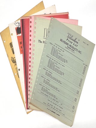 1960 Beauty Salon Equipment and Furniture Trade Catalogs with Sixty (60) Samples of Vinyl Upholstery and Laminate