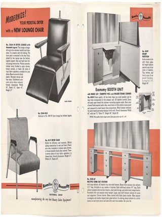 1960 Beauty Salon Equipment and Furniture Trade Catalogs with Sixty (60) Samples of Vinyl Upholstery and Laminate