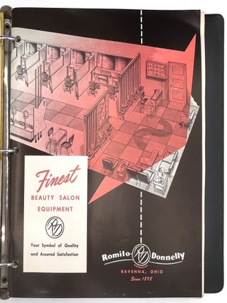 1960 Beauty Salon Equipment and Furniture Trade Catalogs with Sixty (60) Samples of Vinyl Upholstery and Laminate