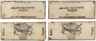 Item #23000442 Early 19th-century American Private Currency -- Four (4) Paper Bills