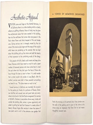 Brochure Promoting the J.J. Mottell Mortuary and Tourism Interests in Long Beach, California