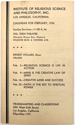 Item #23000843 Institute of Religious Science and Philosophy, Inc. -- Mailing Circular and...
