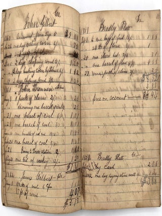 Farmer's Account Book Charting Costs of Goods, Labor, and Services