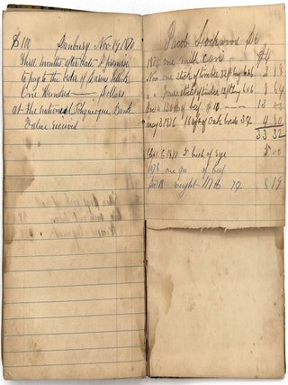 Farmer's Account Book Charting Costs of Goods, Labor, and Services