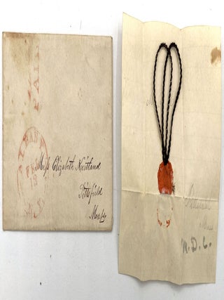 Item #23000994 Accomplished Hair Work Sent to Friend "Rather die than change" M D. C