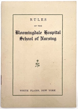 Item #23000995 Rules of the Bloomingdale Hospital School of Nursing