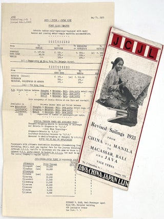 Item #23000999 Java-China-Japan Lijn Revised Sailings 1933